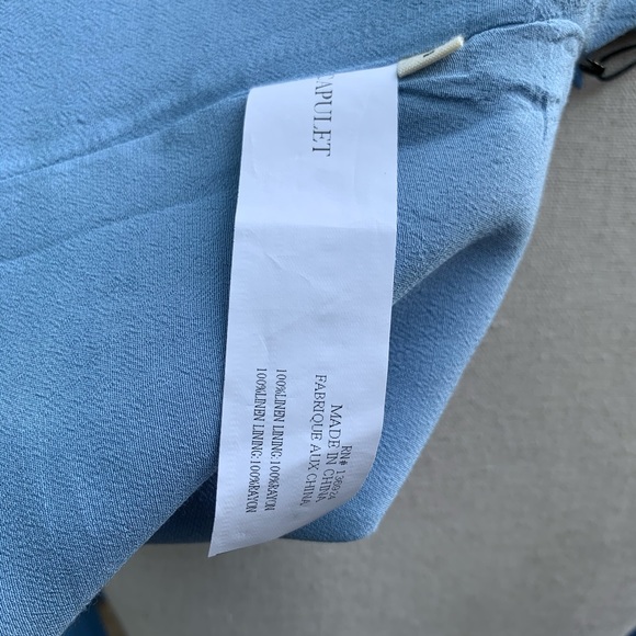 Capulet / Revolve Chambray One Shoulder Ruffle - Picture 8 of 9